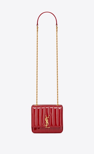 vicky small in matelassé patent leather